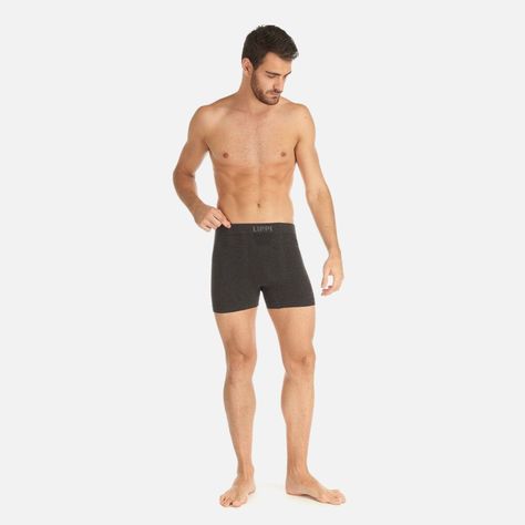 Ropa Interior Hombre Pack Skintec Seamless Boxer Negro y Gris Oscuro Lippi-9