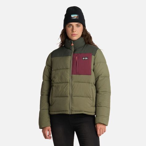 Chaqueta Mujer Aislada Verde Oliva Haka Honu I25-0
