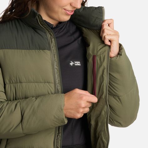 Chaqueta Mujer Aislada Verde Oliva Haka Honu I25-6