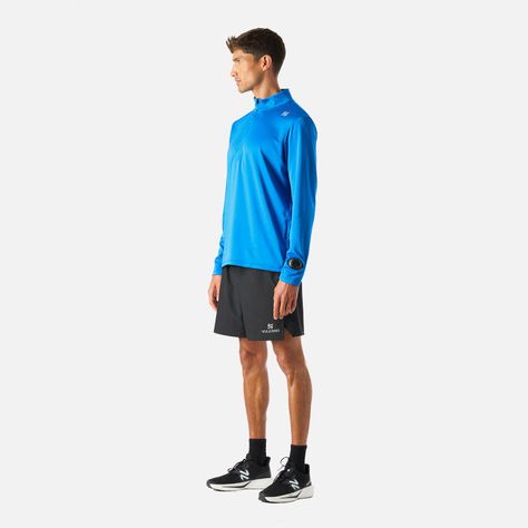 Polerón Hombre Built To Move 1/4 Zip Midlayer Azul Vulcano-7