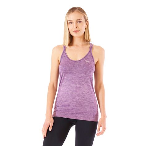 Polera Mujer Trained Q-Dry Tank Melange Uva Lippi V21-1