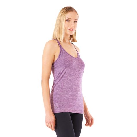Polera Mujer Trained Q-Dry Tank Melange Uva Lippi V21-2