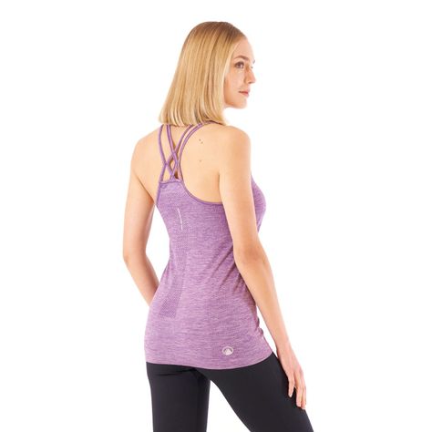 Polera Mujer Trained Q-Dry Tank Melange Uva Lippi V21-3