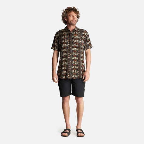 Camisa Hombre Good Karma Full Print Negro Haka Honu-5