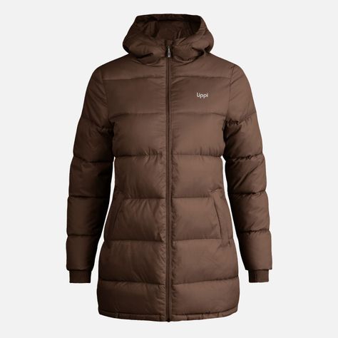 Chaqueta Mujer Long Line Steam Pro Hoody Jacket Café Lippi-0