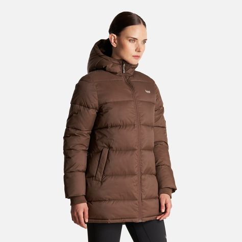 Chaqueta Mujer Long Line Steam Pro Hoody Jacket Café Lippi-2