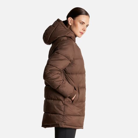 Chaqueta Mujer Long Line Steam Pro Hoody Jacket Café Lippi-3