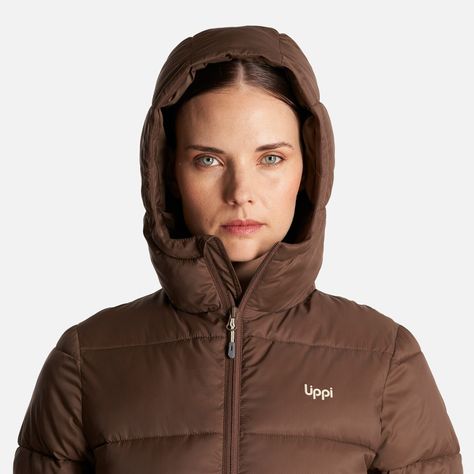 Chaqueta Mujer Long Line Steam Pro Hoody Jacket Café Lippi-5