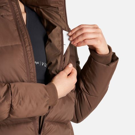 Chaqueta Mujer Long Line Steam Pro Hoody Jacket Café Lippi-6