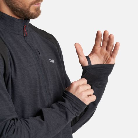 Poleron Hombre Egger 1/4 Zip Melange Negro Lippi V24-6