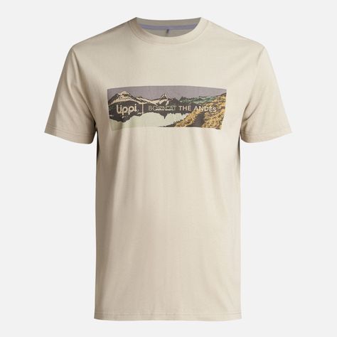 Polera Hombre Logo Lippi Front Print T-Shirt Verde Grisaceo Lippi-0