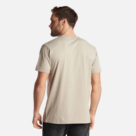 Polera Hombre Logo Lippi Front Print T-Shirt Verde Grisaceo Lippi-3