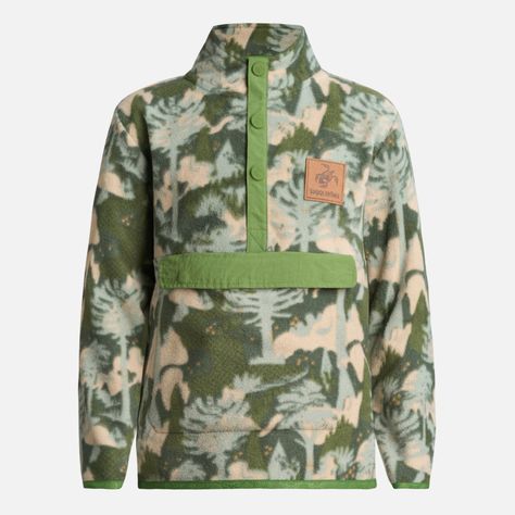 Poleron Niño Tokerau Poki Print Verde Haka Honu-5