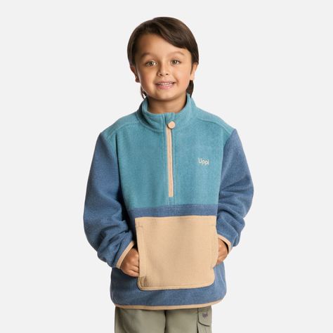 Polar Niño Forest 14 Zip Sweatshirt Azul Piedra Lippi I25-0