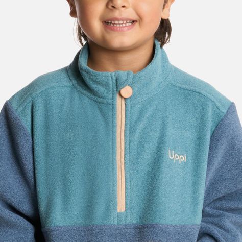 Polar Niño Forest 14 Zip Sweatshirt Azul Piedra Lippi I25-3