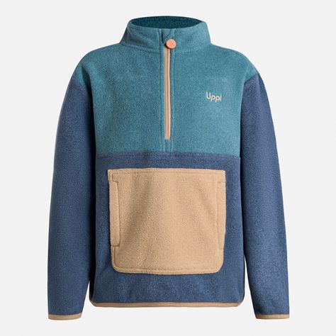Polar Niño Forest 14 Zip Sweatshirt Azul Piedra Lippi I25-6