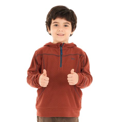 Poleron Niño Saltamontes Nano-F 14 Zip Hoody Terracota Lippi V23-1