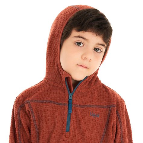 Poleron Niño Saltamontes Nano-F 14 Zip Hoody Terracota Lippi V23-6