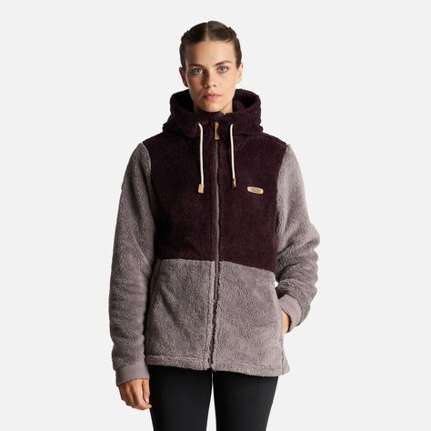 Chaqueta Mujer Bear Shaggy-Pro Hoody Jacket Burdeo/Malva Lippi-1
