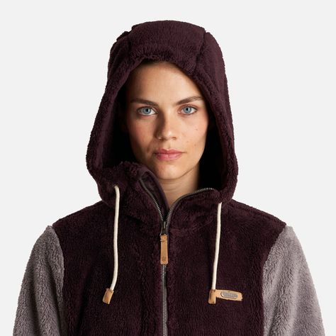 Chaqueta Mujer Bear Shaggy-Pro Hoody Jacket Burdeo/Malva Lippi-4