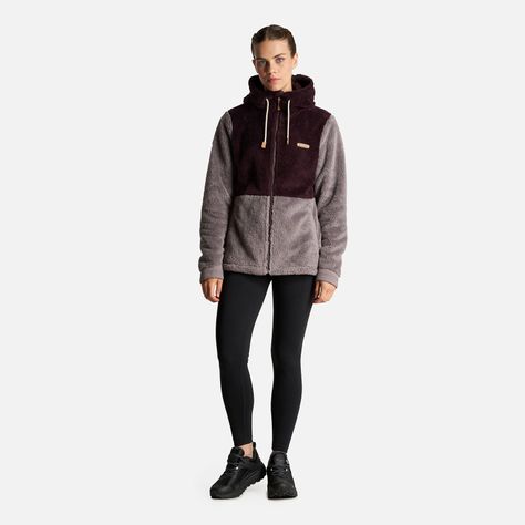 Chaqueta Mujer Bear Shaggy-Pro Hoody Jacket Burdeo/Malva Lippi-6