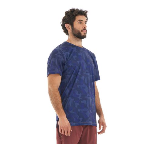 Polera Hombre Sudala Azul print Haka Honu-2