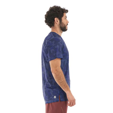 Polera Hombre Sudala Azul print Haka Honu-3