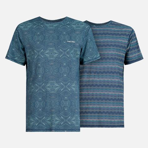 Polera Hombre Bi-curioso Print Azul Haka Honu-0