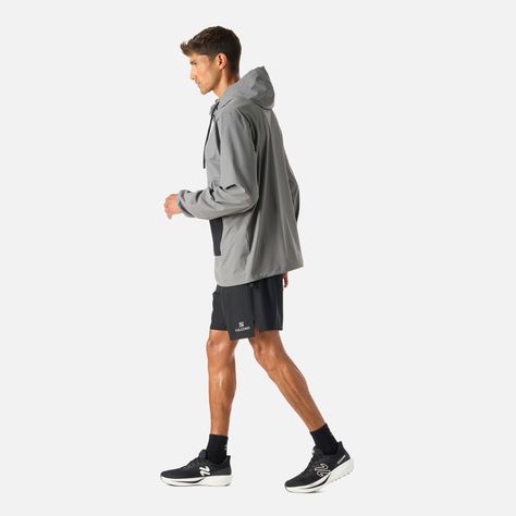 Chaqueta Hombre Tempo 1/4 Zip Windbreaker Gris Vulcano-2