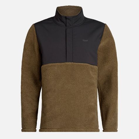 Poleron Hombre Glaciar Sherpa-Pro 1/4 Zip Jacket Verde Militar Lippi-0