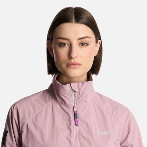 Chaqueta Mujer WindCity WindBreaker 1/4 Zip Lila Lippi-3