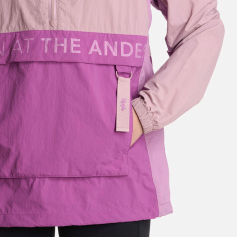 Chaqueta Mujer WindCity WindBreaker 1/4 Zip Lila Lippi-5
