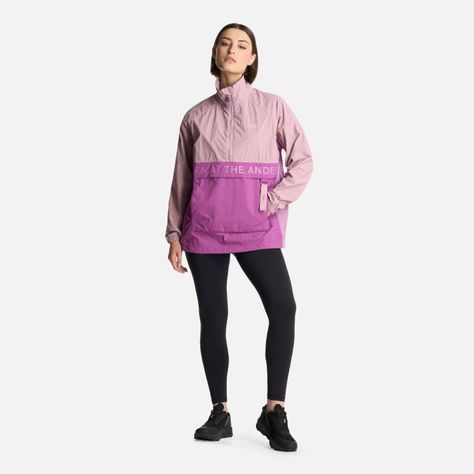 Chaqueta Mujer WindCity WindBreaker 1/4 Zip Lila Lippi-7