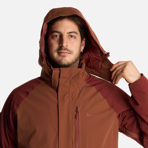 Chaqueta Hombre Andes B-Dry Hoody Jacket Terracota Lippi-5