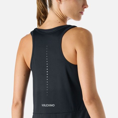 Polera Mujer Built To Move Tank Top Negro Vulcano-5