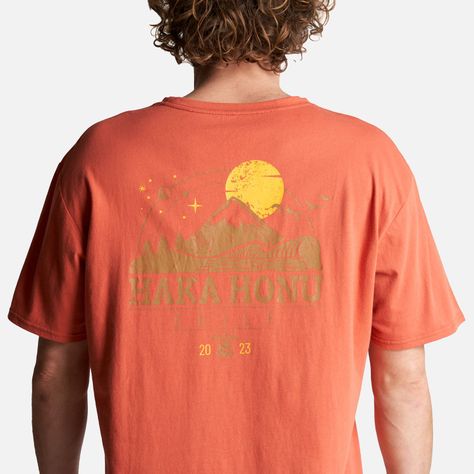 Polera Hombre Atardecer Naranjo Haka Honu-4