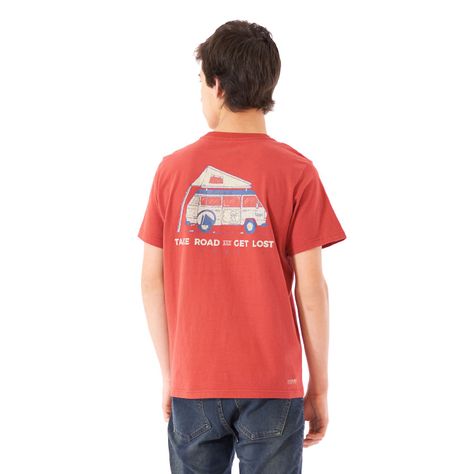 Polera Teen Boy Travel UV-Stop T-Shirt Terracota Lippi-3