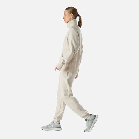 Polerón Mujer Cool Down Full Zip Sweatshirt Crema Vulcano-2