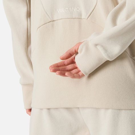 Polerón Mujer Cool Down Full Zip Sweatshirt Crema Vulcano-5