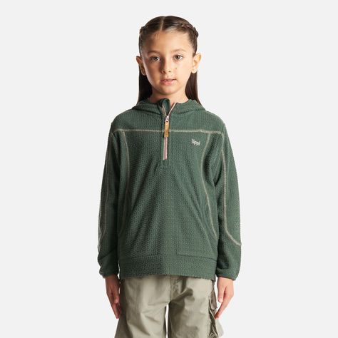 Poleron Niña Saltamontes Nano-F 14 Zip Hoody Verde Botella Lippi-1