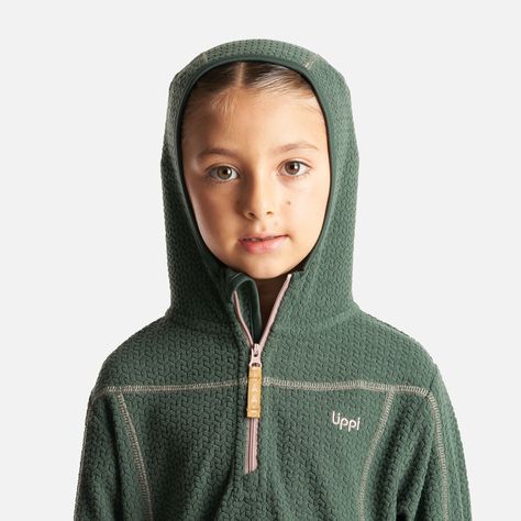 Poleron Niña Saltamontes Nano-F 14 Zip Hoody Verde Botella Lippi-4