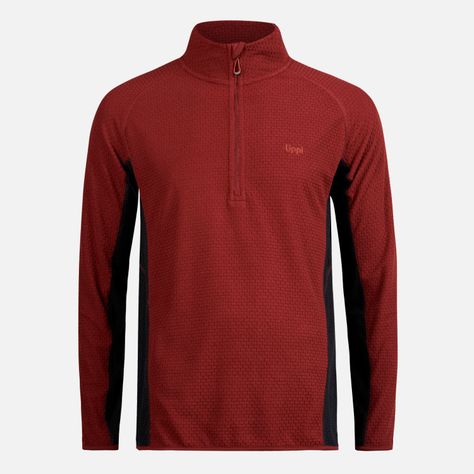Poleron Hombre Jacaranda Nano-F 1/4 Zip Vino Lippi-0