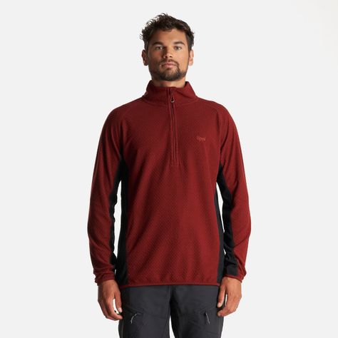 Poleron Hombre Jacaranda Nano-F 1/4 Zip Vino Lippi-1