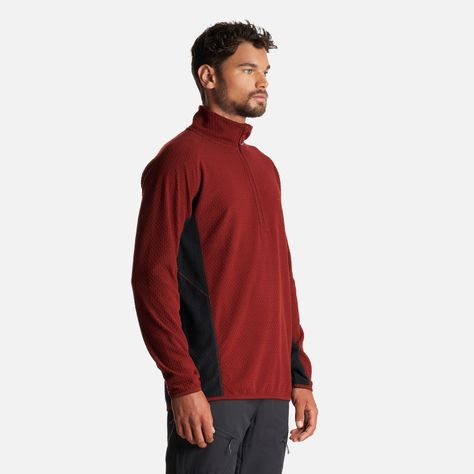 Poleron Hombre Jacaranda Nano-F 1/4 Zip Vino Lippi-2