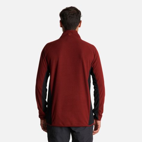Poleron Hombre Jacaranda Nano-F 1/4 Zip Vino Lippi-3