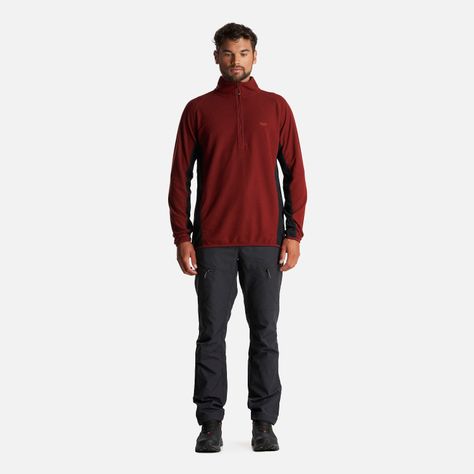 Poleron Hombre Jacaranda Nano-F 1/4 Zip Vino Lippi-5