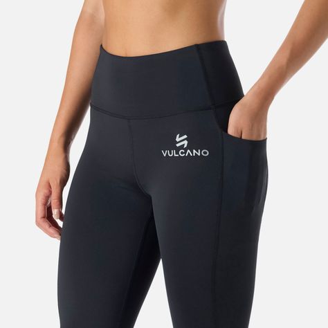 Calza Mujer BTM  Compressive 7/8 High Rise Negro Vulcano-4