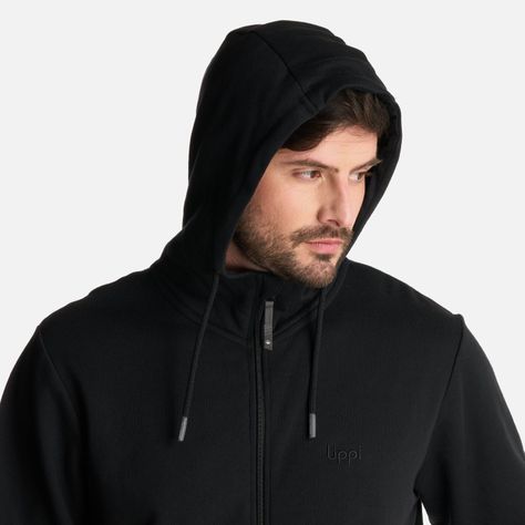 Polerón Hombre Ulmo Full Zip Hoody Sweatshirt Negro Lippi-3