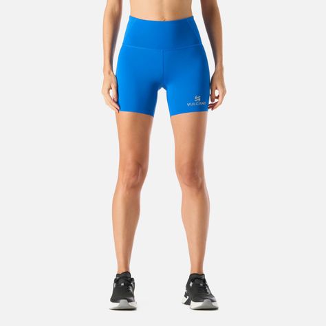Calza Mujer BTM Compressive Short High Rise Azul Vulcano-0