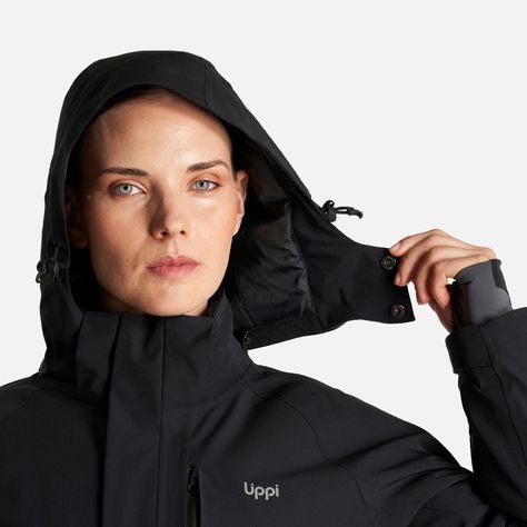 Chaqueta Mujer Andes B-Dry Hoody Jacket Negro Lippi I22-4